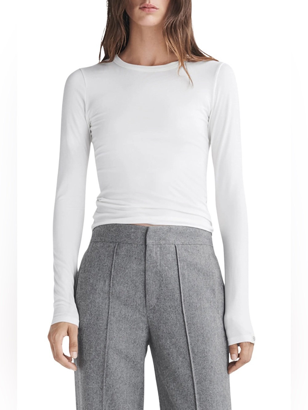 *NWT* Rag & Bone Luca Jersey Slim Long Sleeve Tee